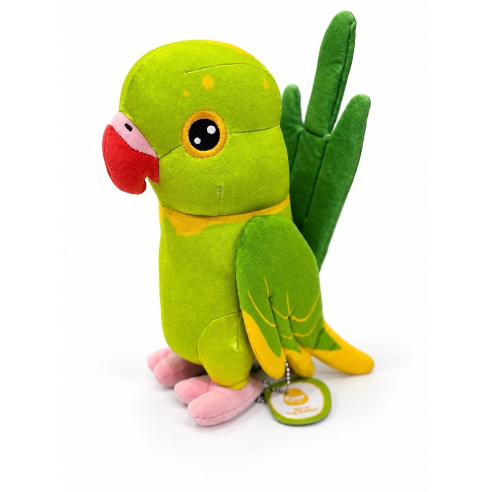 Gimme Swag Ricco Green Pied Parrot Talking Plush 3.0 Limited Edition NWT